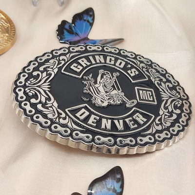 خرید لوگو 3D سفارشی موتورسیکلت کمربند باستانی با نیکل پلیت و پایان نرم smal online manufacture