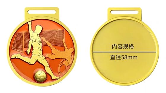 خرید High quality High quality  Custom  Football Medals Die Cast Custom Engraved Soccor Medals Rose Gold Custom Enamel  from China online manufacture