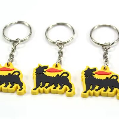 High quality Customized Elastic Soft Durable Cute Pvc Gift With Metal Ring Keychain   Personalized PVC Key Chain