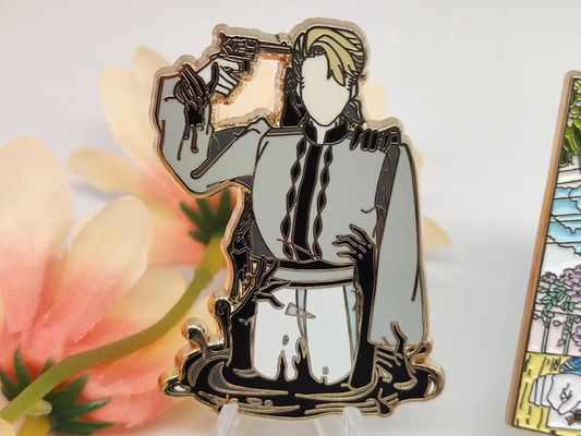 خرید 1.5 Inch Soft Enamel Lapel Pin Custom Zinc Alloy Metal Badge for Branding online manufacture