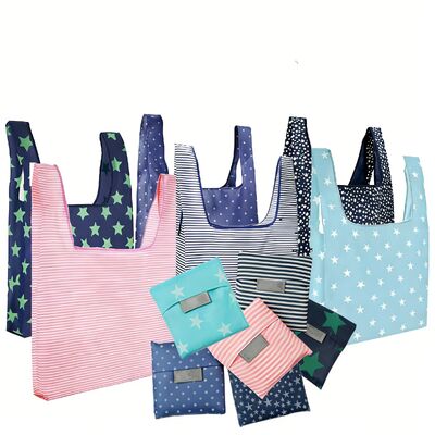 قیمت خوب Water Resistant Eco-Friendly Folding and Portable Oxford Cloth Shopping Tote Grocery Bag with Custom Logo Printing (in stock) آنلاین