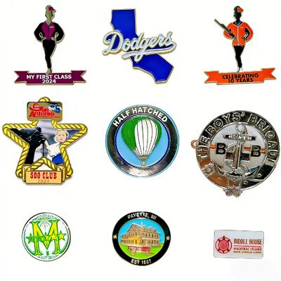 خرید نشان فولادی بادوام سفارشی – شکل منحصر به فرد با لعاب رنگی – سنجاق برندینگ با سنجاق ایمنی متصل می‌شود online manufacture