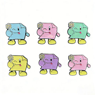 خرید پین‌های سفارشی کارخانه‌ای با لعاب سخت – نشان فلزی طلایی با پودر مروارید – سوغات پین یقه بامزه online manufacture