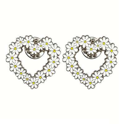 خرید ديزي ايناميل پيينز شکل قلب بروش لپل پيين براي کوله پشتی ژاکت هديه مد عمده فروشي online manufacture