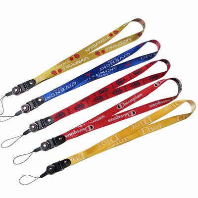 نایلون پلی استر سفارشی Laynards شخصی چاپ Keychain گردن بند مدال کارت دار Sublimated Lanyard با لوگو سفارشی