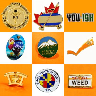 قیمت خوب لوگوی سفارشی با کیفیت بالا پین برگردان از آلیاژ روی با پیوست آهنربایی برای هدایای تجاری آنلاین