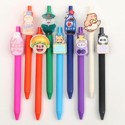 Creative DIY Personalized Cartoon Anime Acrylic Gel Pen Unique Patch Design Rubber Metal Signature Pen for Promotions