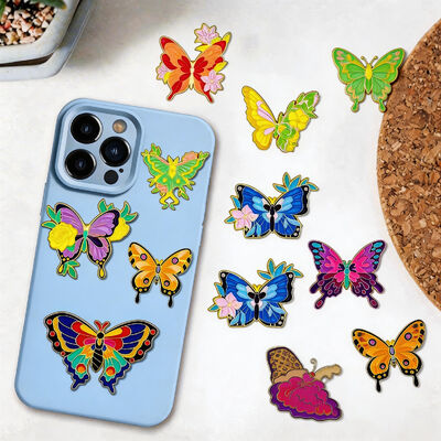 برچسب فلزی سفارشی گوشی برای بانوان – طرح سنجاق سینه با چسب 3M – امارات، عربستان، کویت، عمان، بحرین